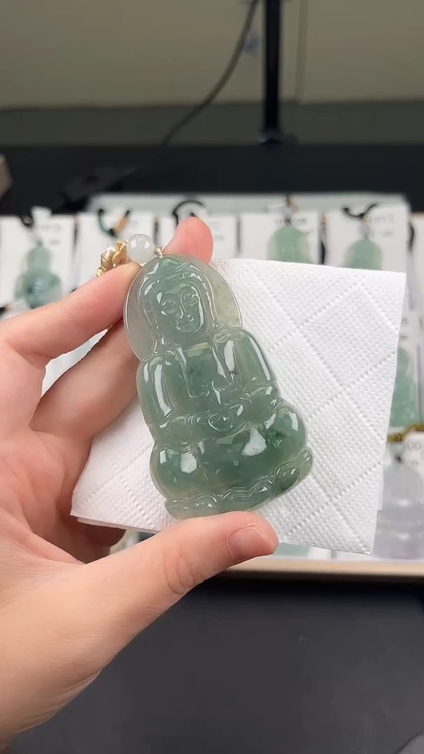 翡翠未镶嵌颈饰Y5C026观音