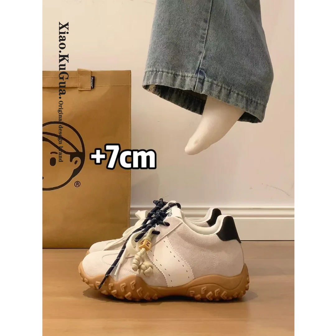 【苏因因】7cm新色来啦~内增高鸳鸯鞋带运动休闲鞋德训鞋女系带透气