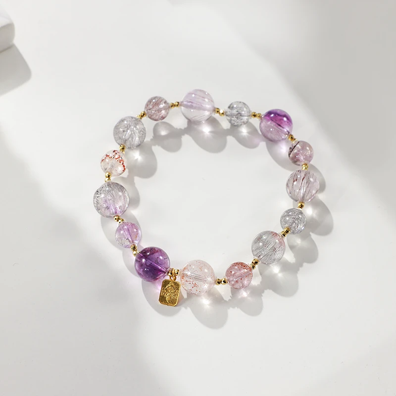 【金主】（象神牌）天然水晶超七18K金设计款