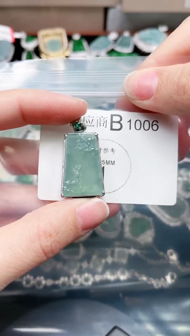 【闪购商品】翡翠颈饰未镶嵌1006赠皮绳