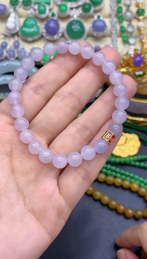 足金镶嵌手链翡翠118-中国好珍宝