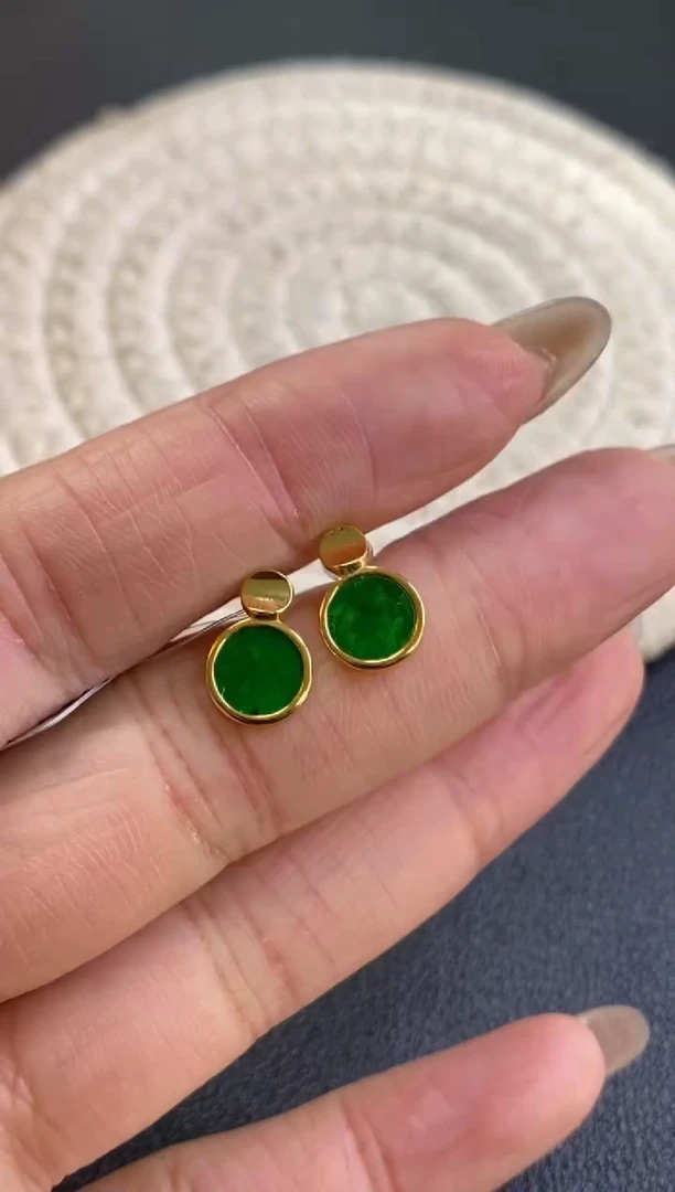 颈饰银S925镶嵌翡翠净货15341