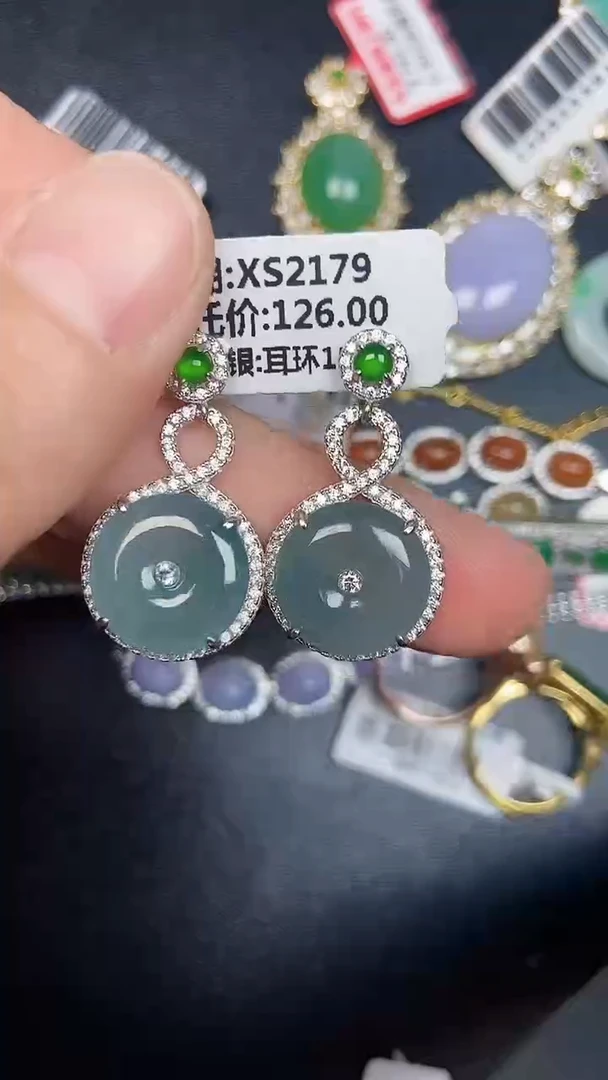 银S925镶嵌戒指翡翠1880