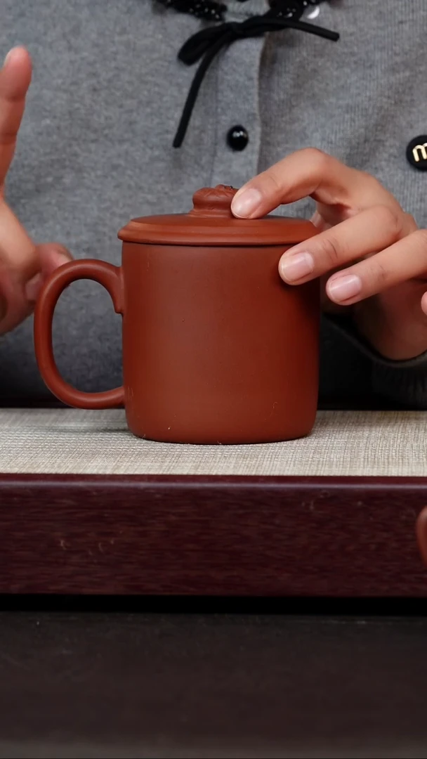 茶杯紫砂金帆红单龙