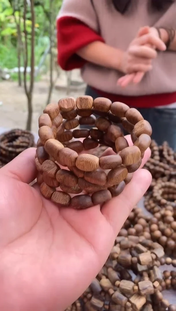 【闪购商品】沉香手串陆河留疤随型单圈棋楠手串多样性发一