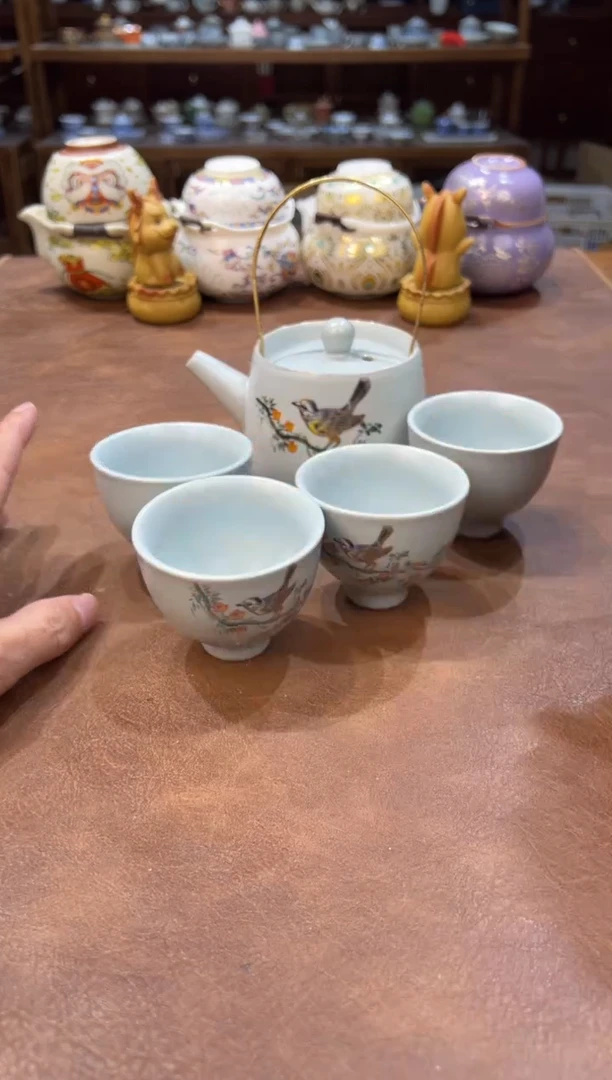 真的很便宜超好看会开片的旅行茶具