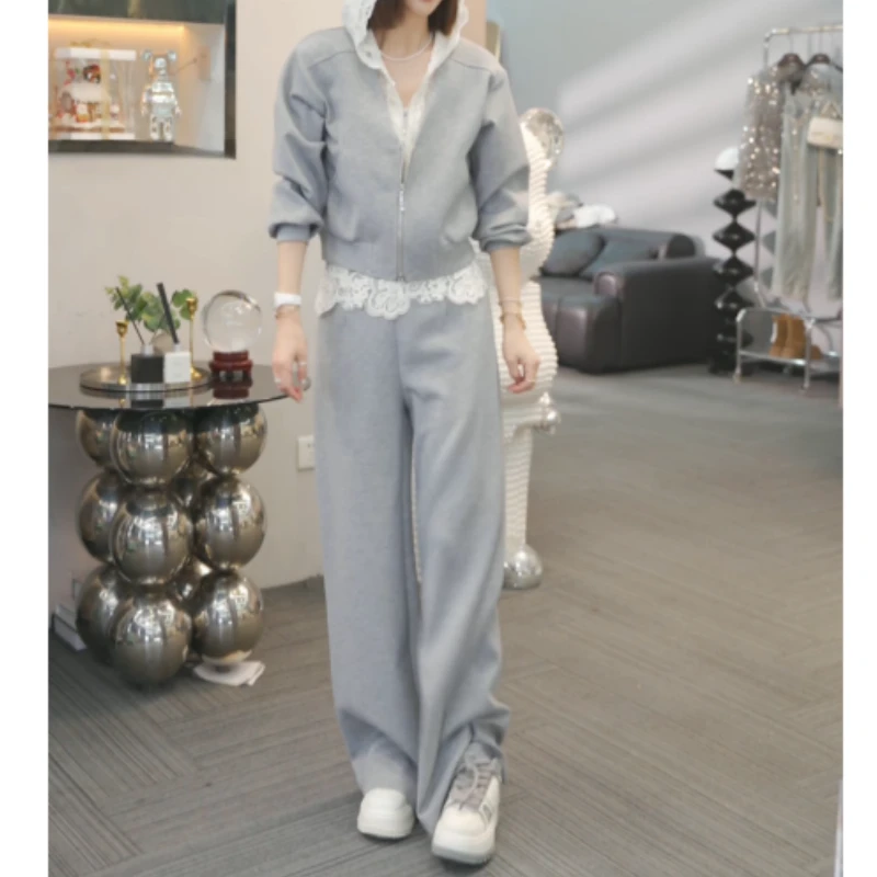 【眉开眼笑】2025春季新款卫衣外套+裤子休闲设计师套装LK2501589