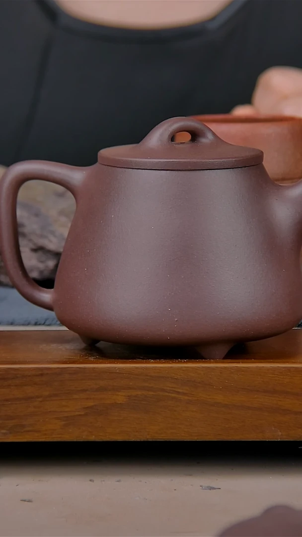 茶壶紫砂不*玩280底槽清高石瓢