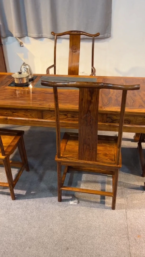 【闪购商品】花梨木类木雕茶桌六件