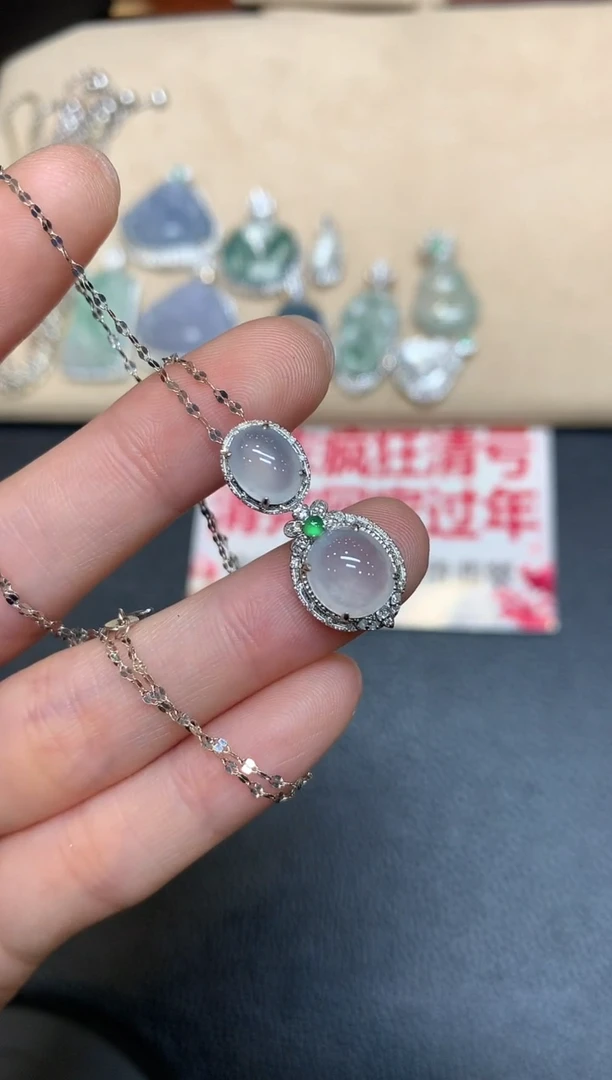 【闪购商品】翡翠颈饰18K金镶嵌【无服务费多样性发其一
