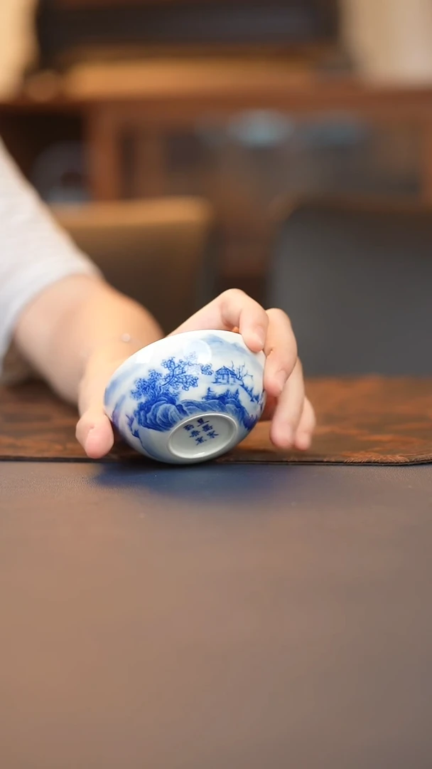 青花山水普洱杯 青花山水普洱杯