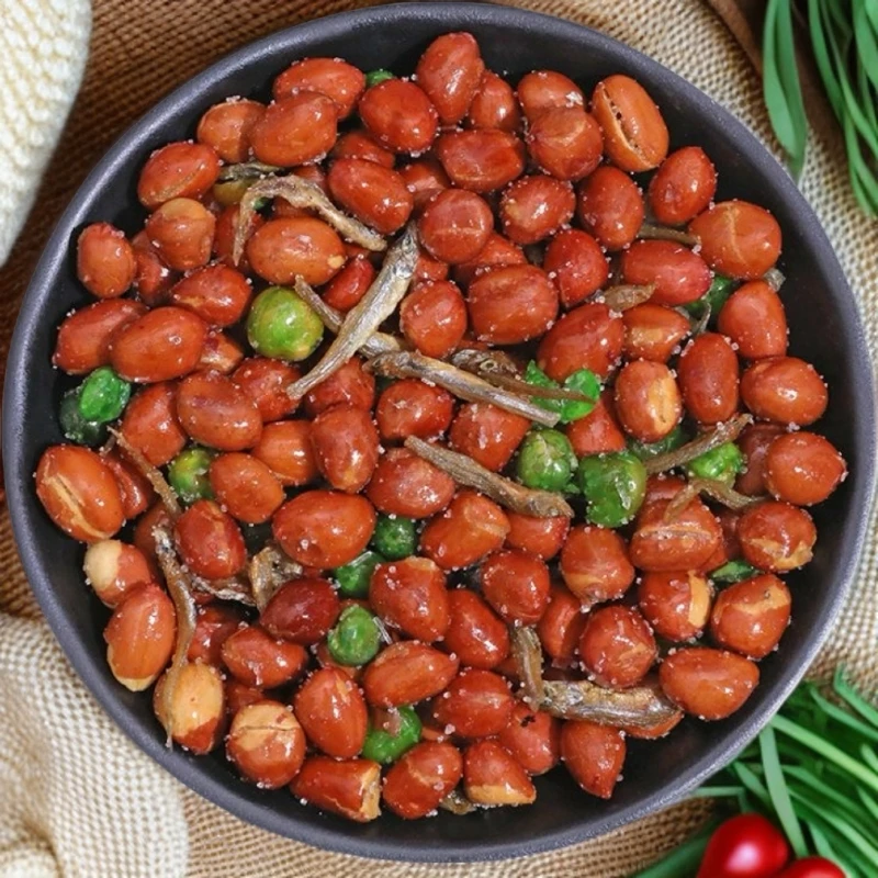 小鱼花生米下酒菜追剧必备五香熟花生米零食小吃休闲食品榛子