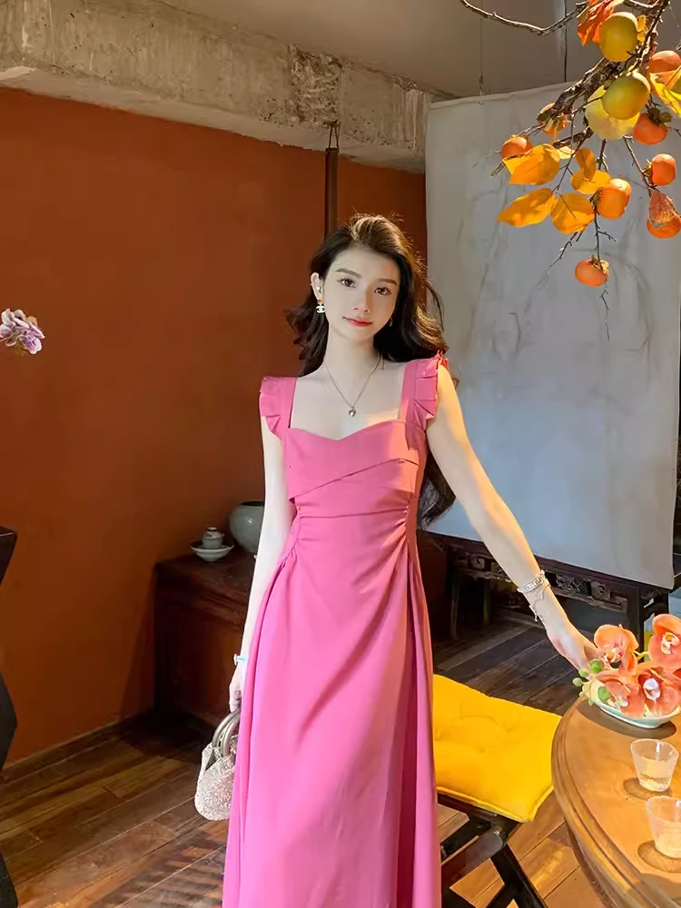 依漾自制-【马提尼】2024年原创新款显瘦收腰连衣裙-B4332G