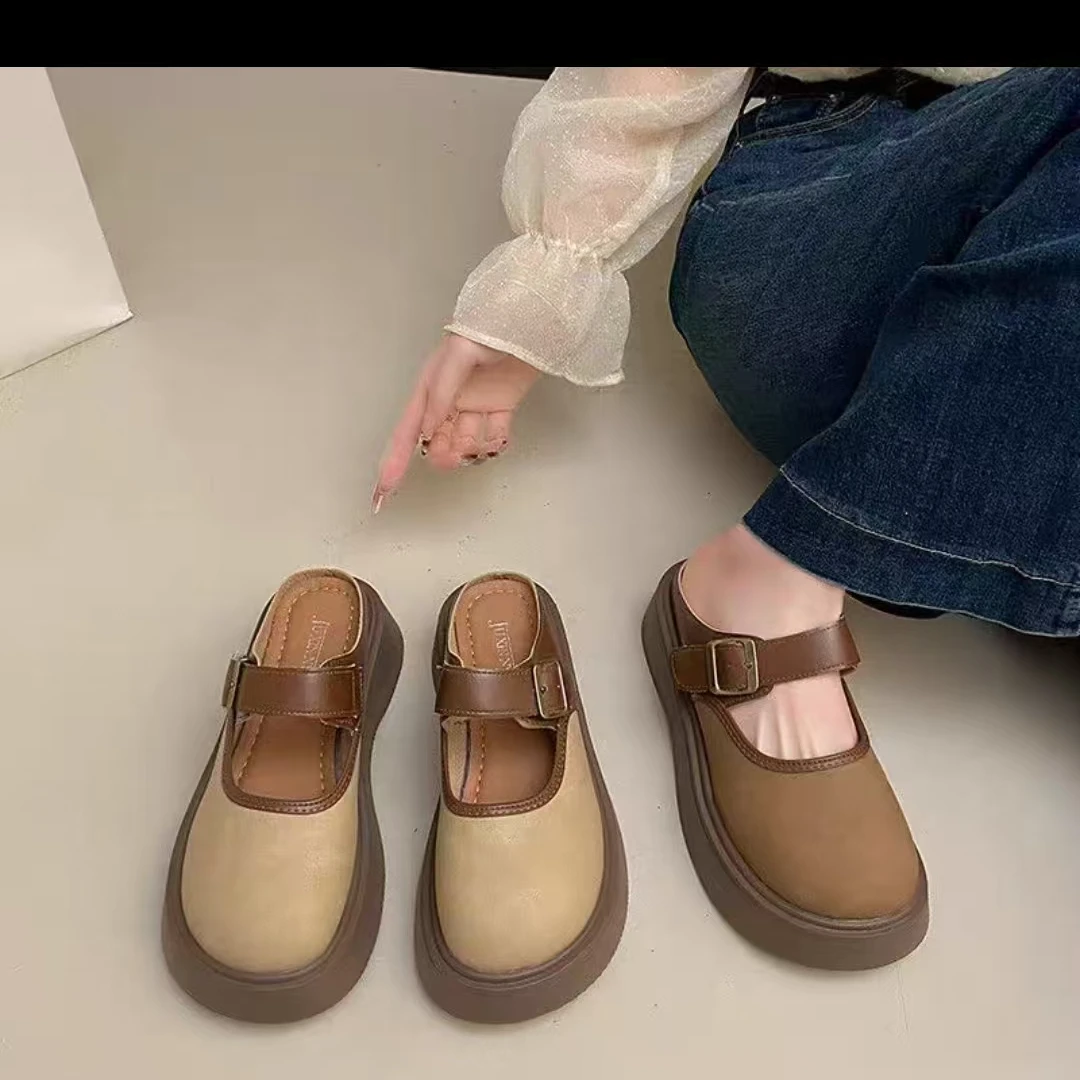 女款时尚百搭休闲包头拖2025-2