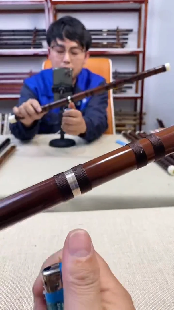 大漆扎棉线E调笛子