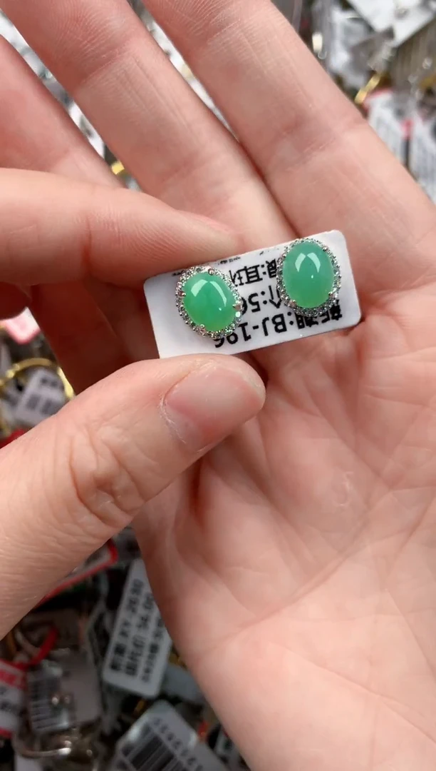 银S925镶嵌戒指翡翠444   2