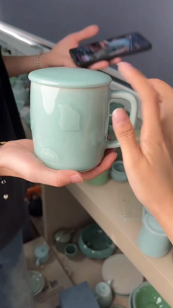 龙泉云间青瓷小米茶器