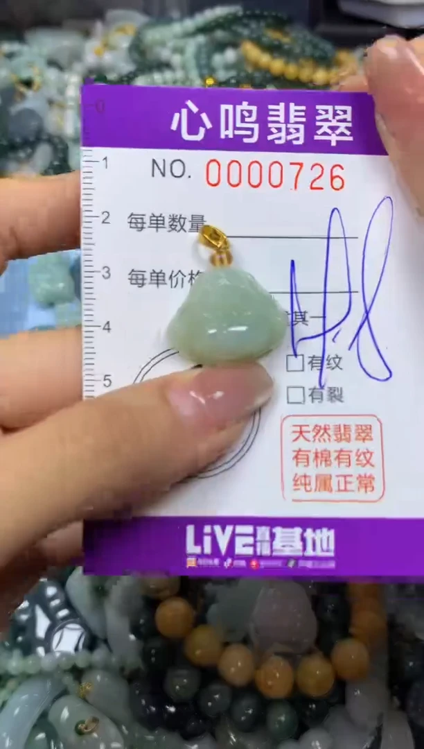 翡翠未镶嵌颈饰闪购00726