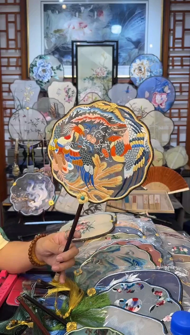 扇子纯手工苏绣团扇