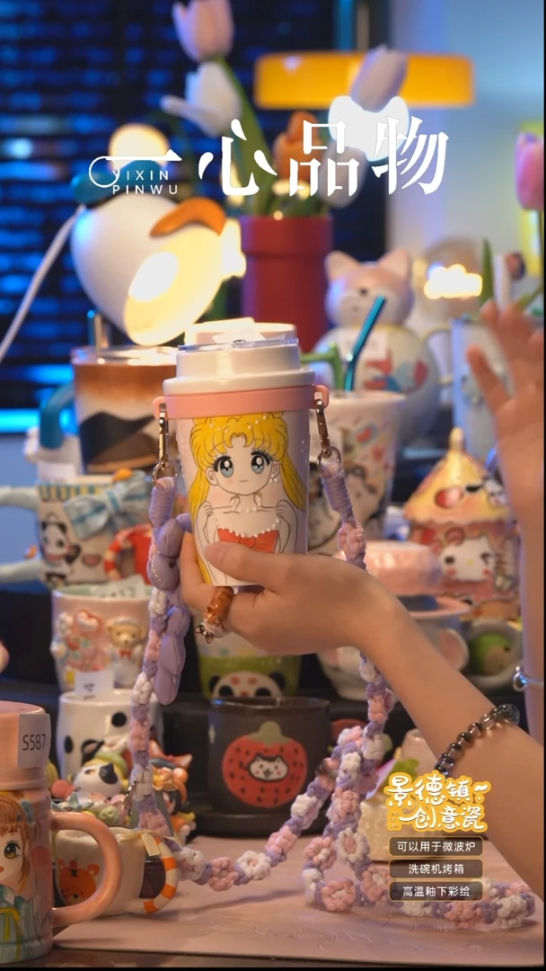 杯子S229景德镇手工手绘杯子摆件