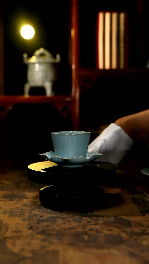 【闪购商品】原矿天青釉祥云茶盏