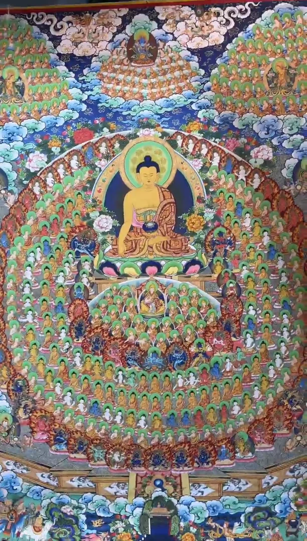 卷轴画龙妹的唐卡tk16