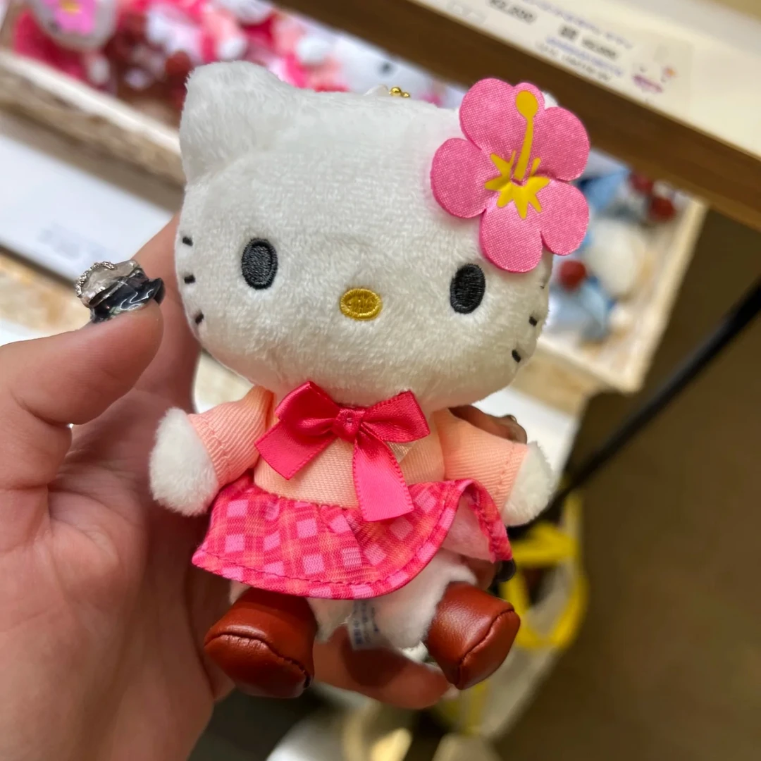 【大阪限定】HelloKitty 头顶粉色小花Kitty钥匙扣玩偶