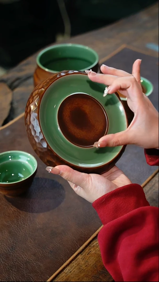 【闪购商品】瓷片王玮 锤纹系列 壶承