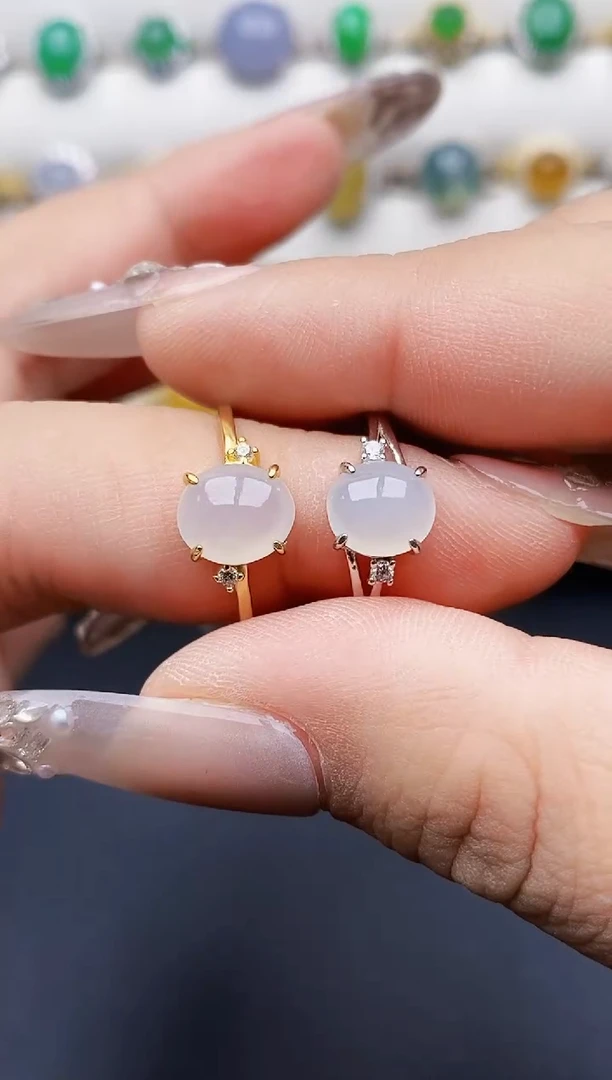 银S925镶嵌戒指翡翠0005