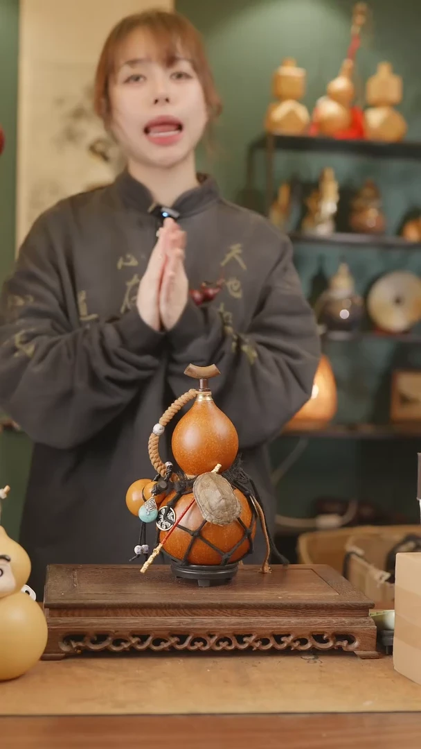 【闪购商品】274号精品天然大漆工艺防渗内胆酒葫芦~