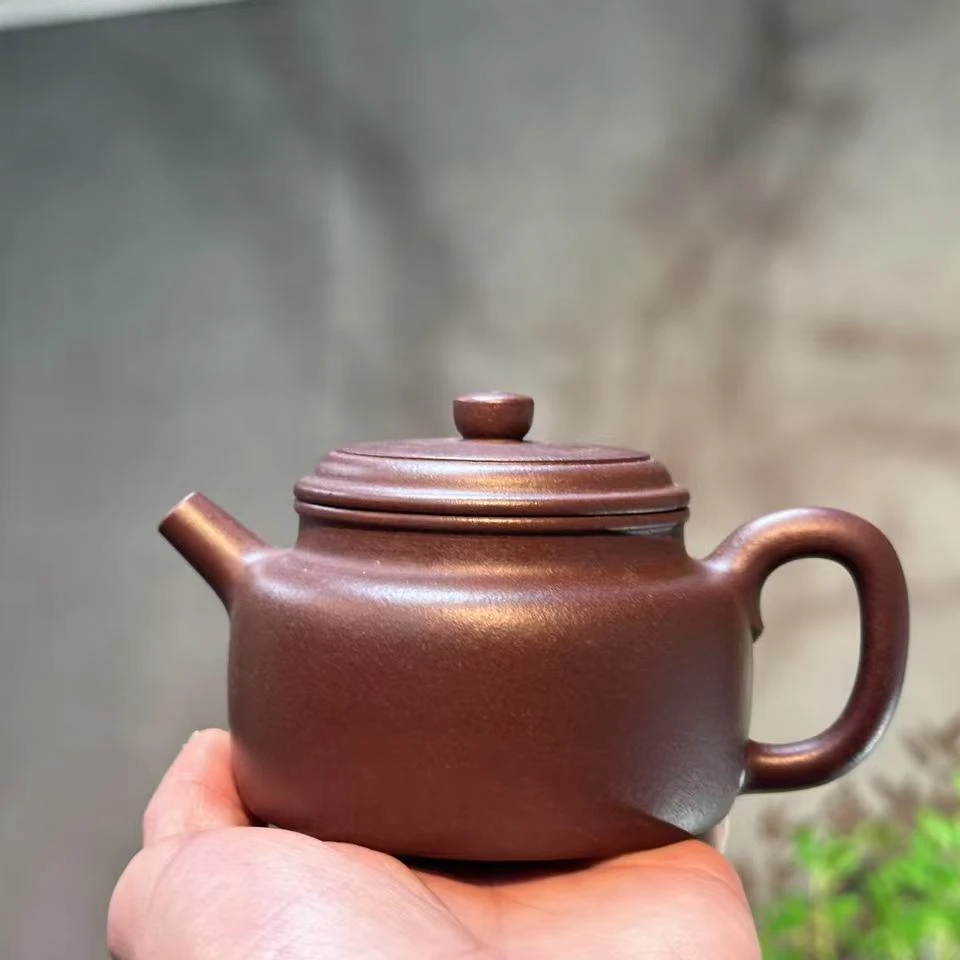 李海波老紫泥【德钟】宜兴黄龙山原矿手工紫砂壶