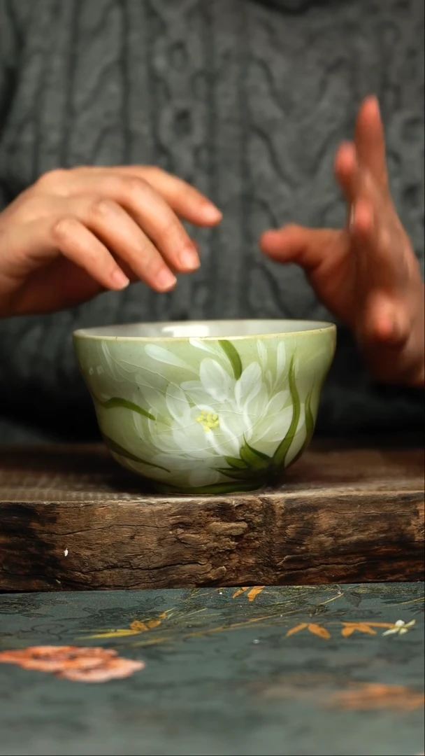 【闪购商品】杯杯釉下彩手工手绘同款陶器