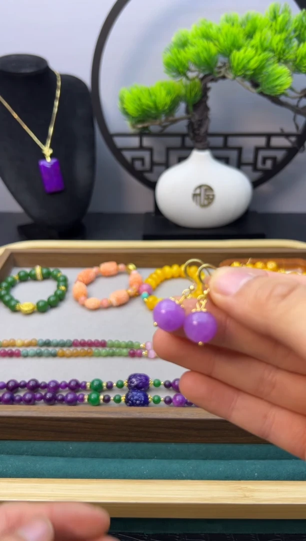 【闪购商品】翡翠耳饰14K金镶嵌E330