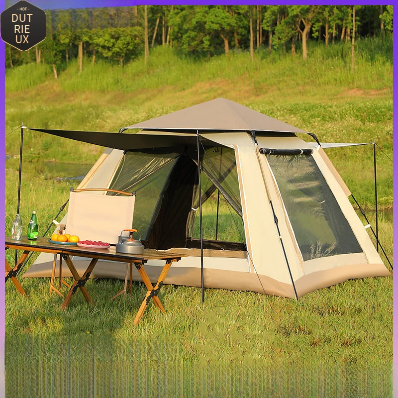 帐篷户外全自动加厚速开防风暴雨公园野外露营便携式可折叠帐