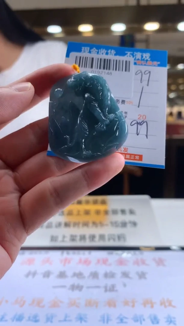 颈饰未镶嵌翡翠天然翡翠A货拍一发一
