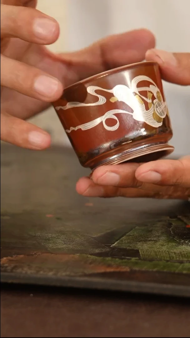 景毓堂｜窑变褐 飞天 融天杯