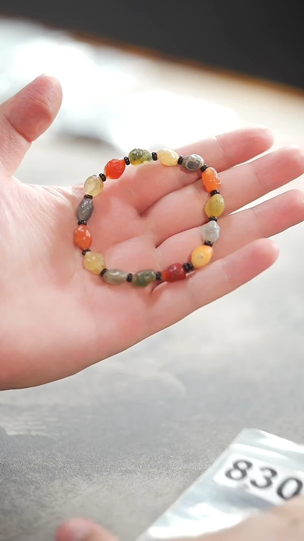 未镶嵌玛瑙手链830号阿拉善地表原石玛瑙筋脉手链