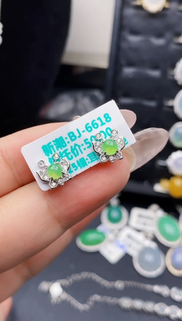 银S925镶嵌戒指翡翠2346