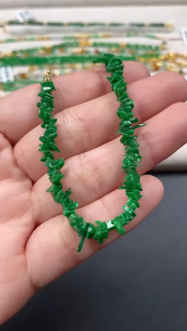 18K金镶嵌手链翡翠一条   P181
