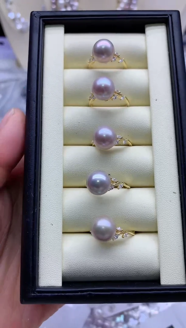 【闪购商品】淡水珍珠戒指银S925镶嵌多发其一