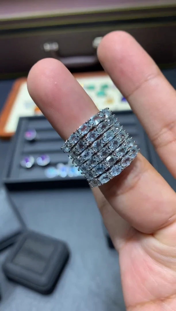 海蓝宝石戒圈未镶嵌W95【多样性发其一】