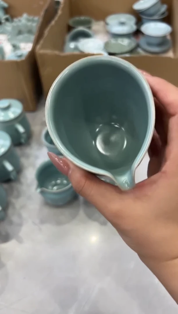 瓷片仿古纯手公道杯大瑕60