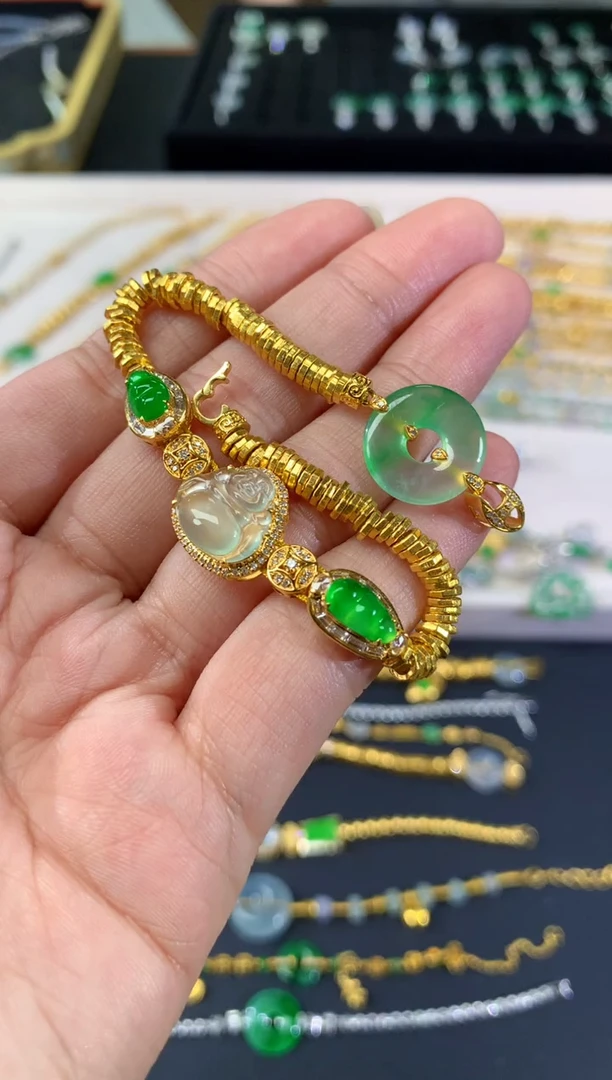 未镶嵌手链翡翠A446|39800