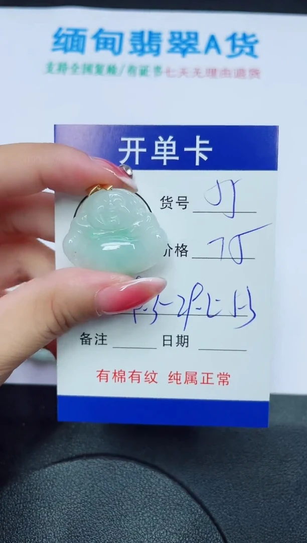 翡翠未镶嵌吊坠(赠链)55