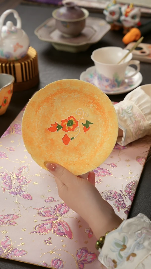 陶瓷茶具大漠敦煌壶承（微瑕）