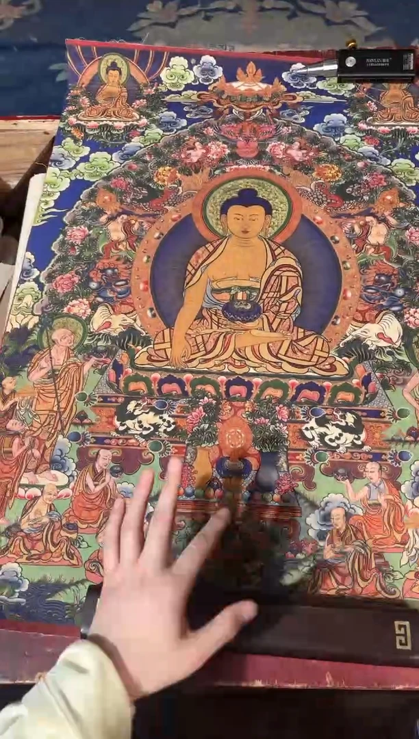 卷轴画龙妹的唐卡tk16