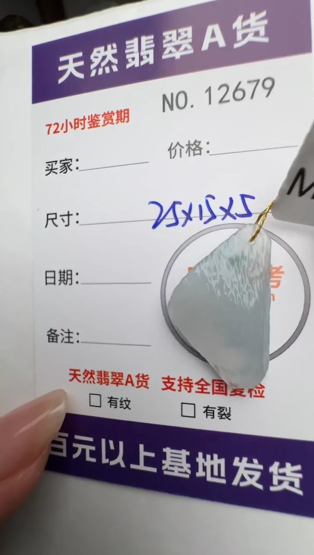 【闪购商品】翡翠颈饰未镶嵌原石12679