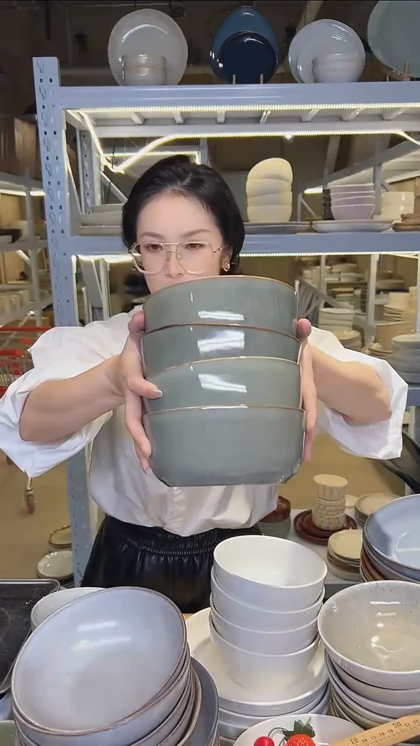瓷111外贸尾货高温釉下彩陶瓷餐具默认微瑕