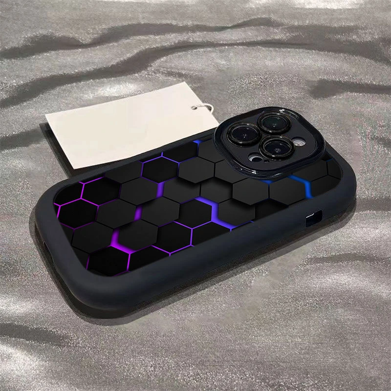 科幻方块适用苹果16pro手机壳iphone15promax硅胶时尚14pro保护套