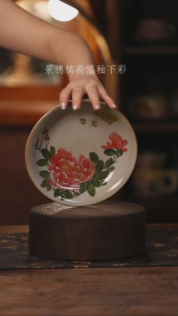 陶瓷景德镇高温釉下手绘428